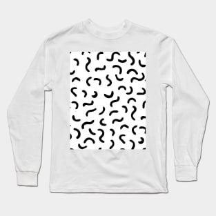 Fancy line black and white pattern Long Sleeve T-Shirt